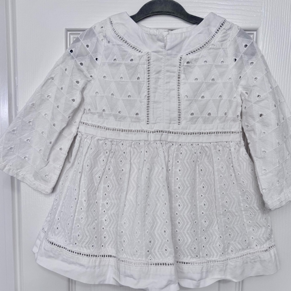 White Eyelet Baby Dress